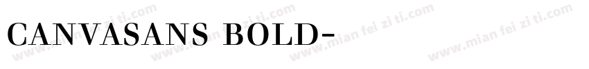 canvasans bold字体下载字体转换
